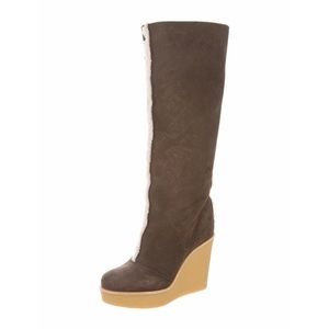 New Chloe Tall Wedge Boots - 8